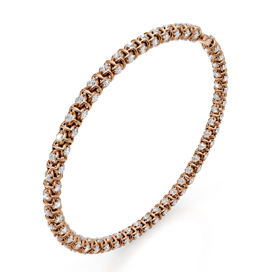 Golay zachte mesh armband met diamanten 0,03 ct roze BD540D003R-175-24296110055