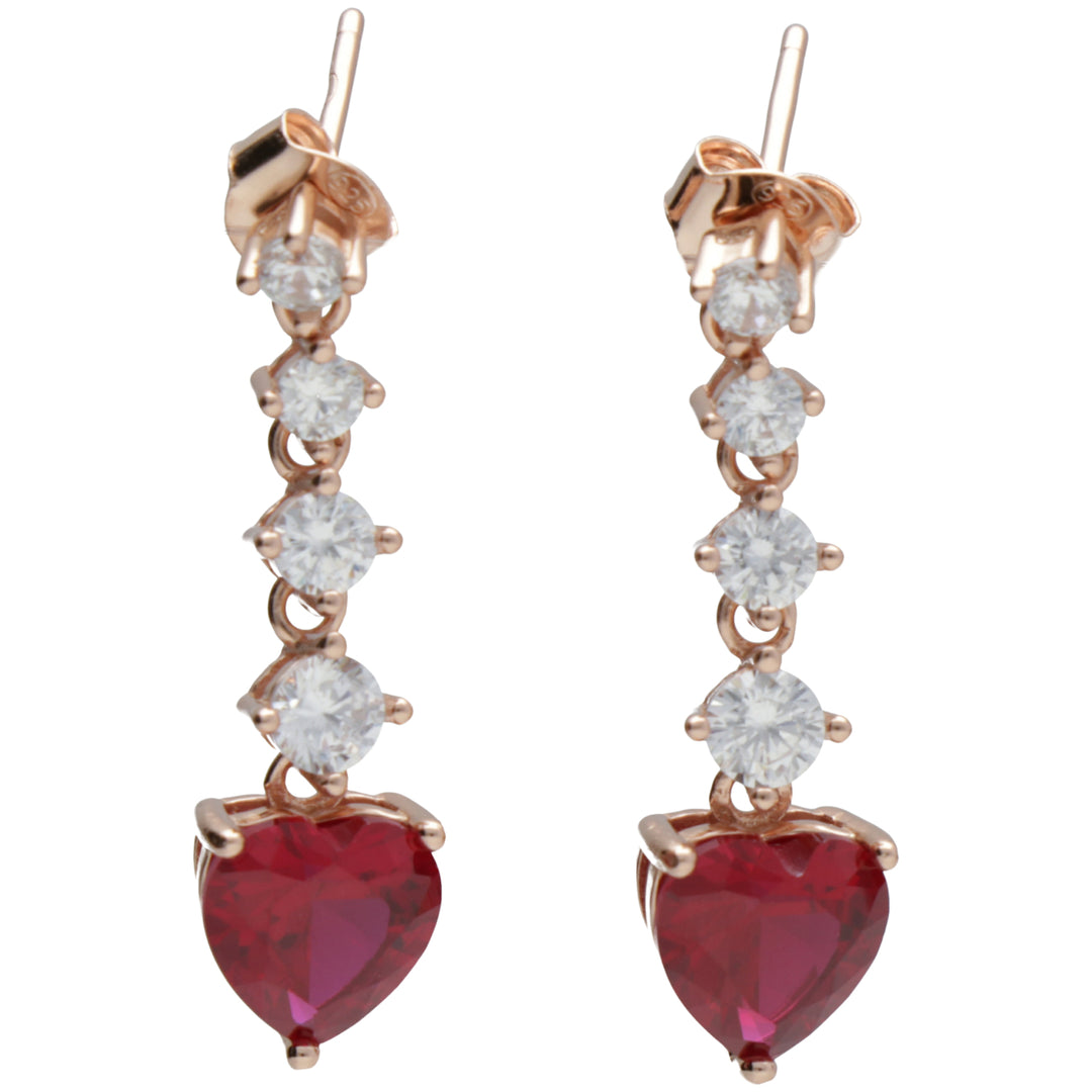 Mikiko ou ag925 gemme swarovski blanc et rouge MO7641A3ROSSO00