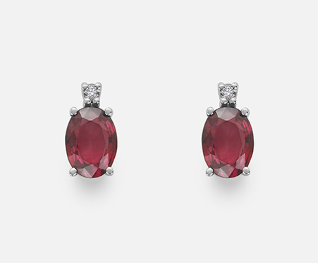 Nihama of 9k ovale robijn 7x5 ct.1,80 diam. ct.0,03 NO5024R4RBC