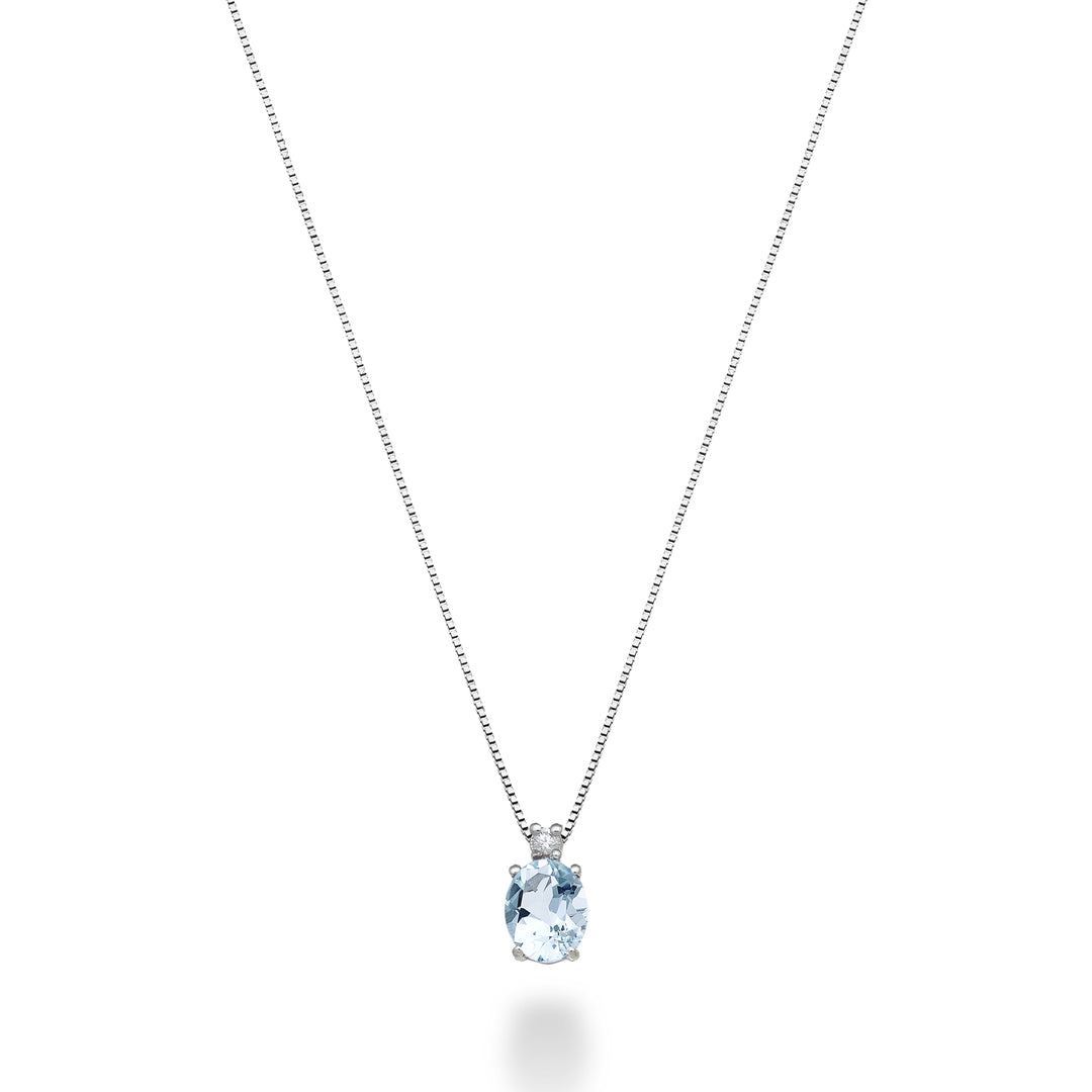 Nihama cl 9k ovaler Aquamarin 4x3 ct.0,14 Durchm. ct.0,01 ND5180R4AM