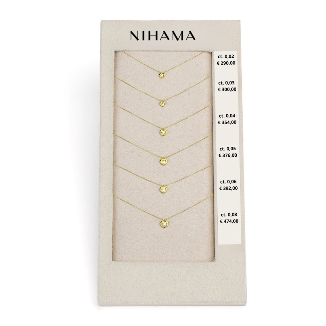 Forfait Nihama cl d5124 coeur or jaune 18 carats 0.02-0.03-0.04-0.05-0.06-0.08 N.LIGHTBOX.61-G