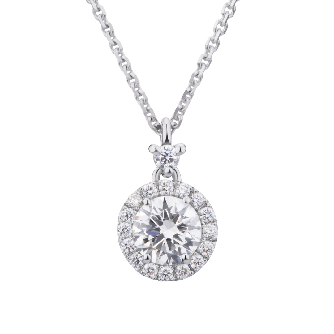 Golay necklace with central diamond 0.40 ct and outline PCT008DI40-24298110035