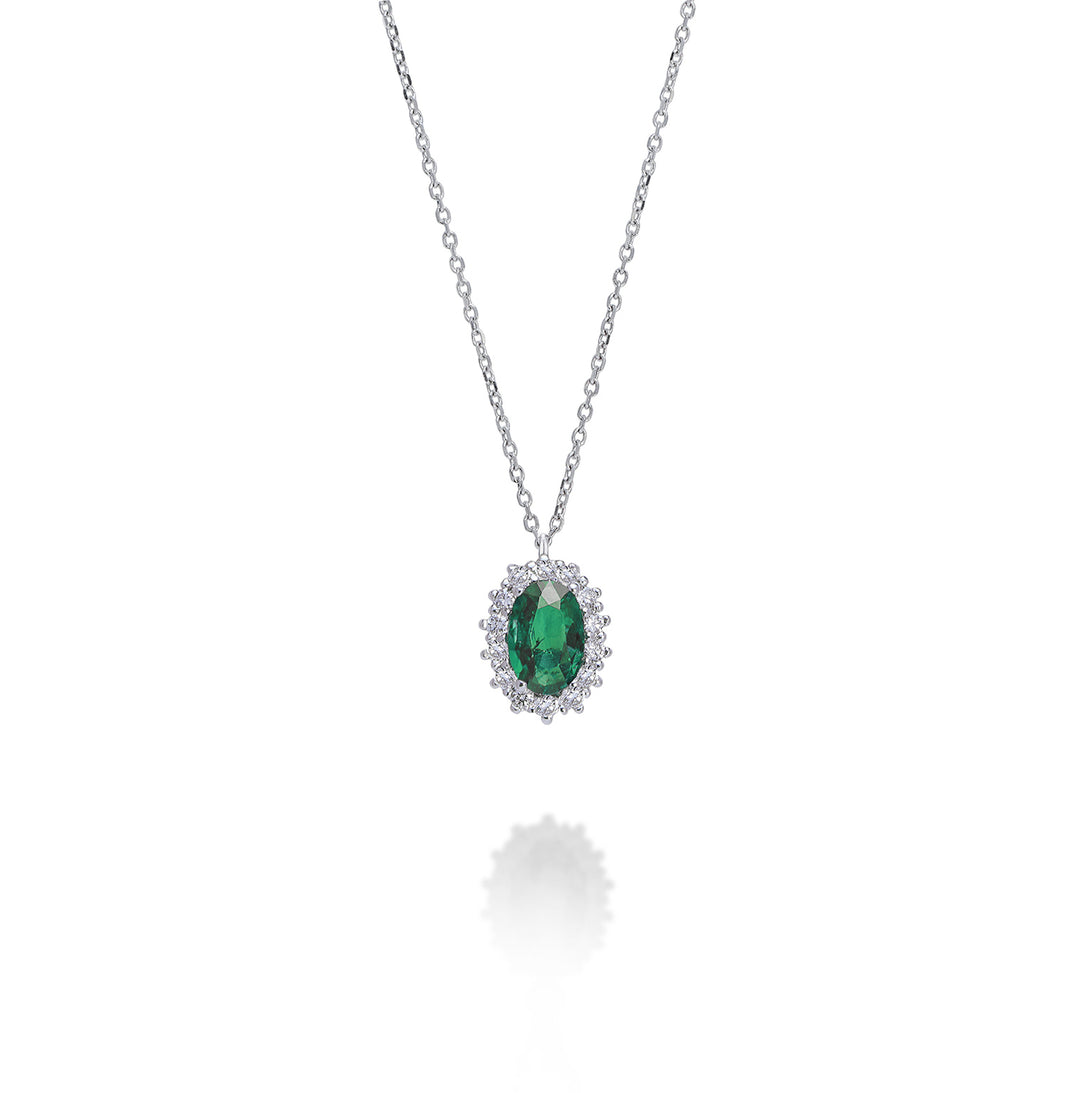 Nihama cl 9k ovale smaragd 6x4 ct.0,30 diam. 0,13 ct ND5086R4BE