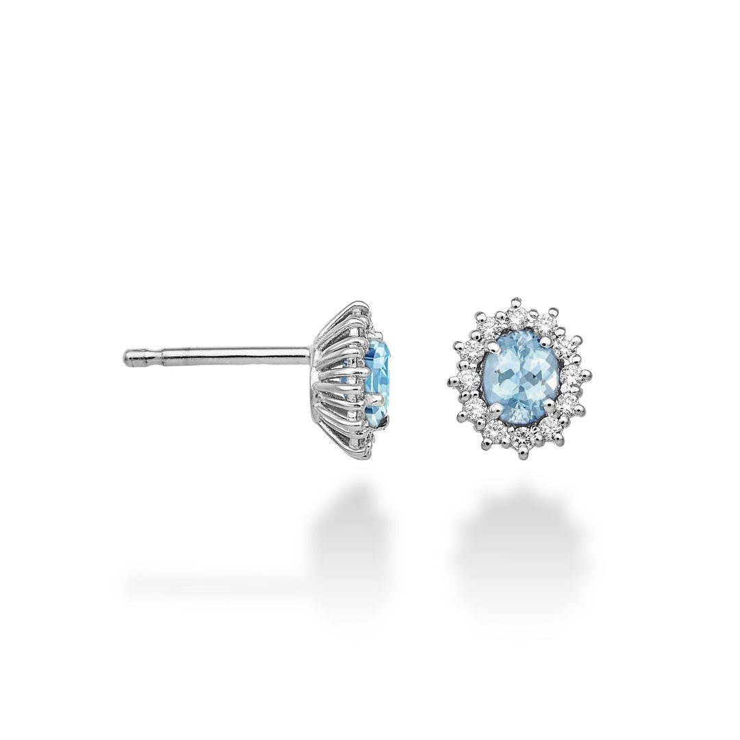 Nihama oder 9k ovaler Aquamarin 4x3 ct.0,28 Durchm. 0,16 ct NO5103R4AM