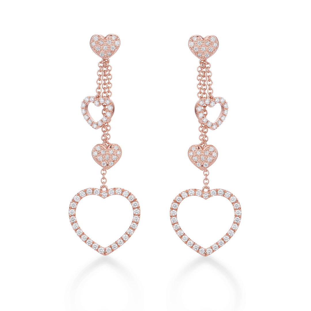 Golay amami heart pendant earrings with diamonds OFCU001DI-22137110068