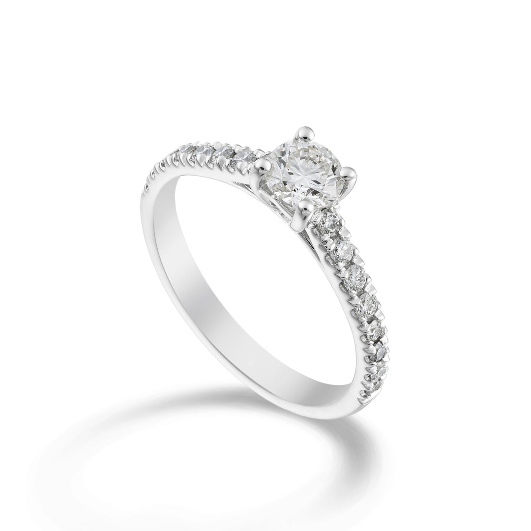 Golay solitairring met centrale verzonken schacht. 0,40 ct ASLG400DI040-24143110132