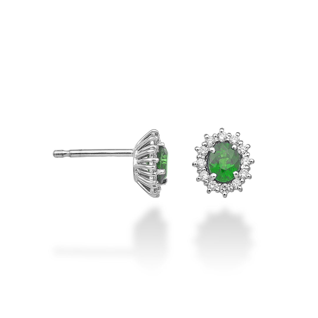 Nihama oder 9k ovaler Smaragd 5x4 ct.0,60 Durchm. 0,20 ct NO5104R4BE