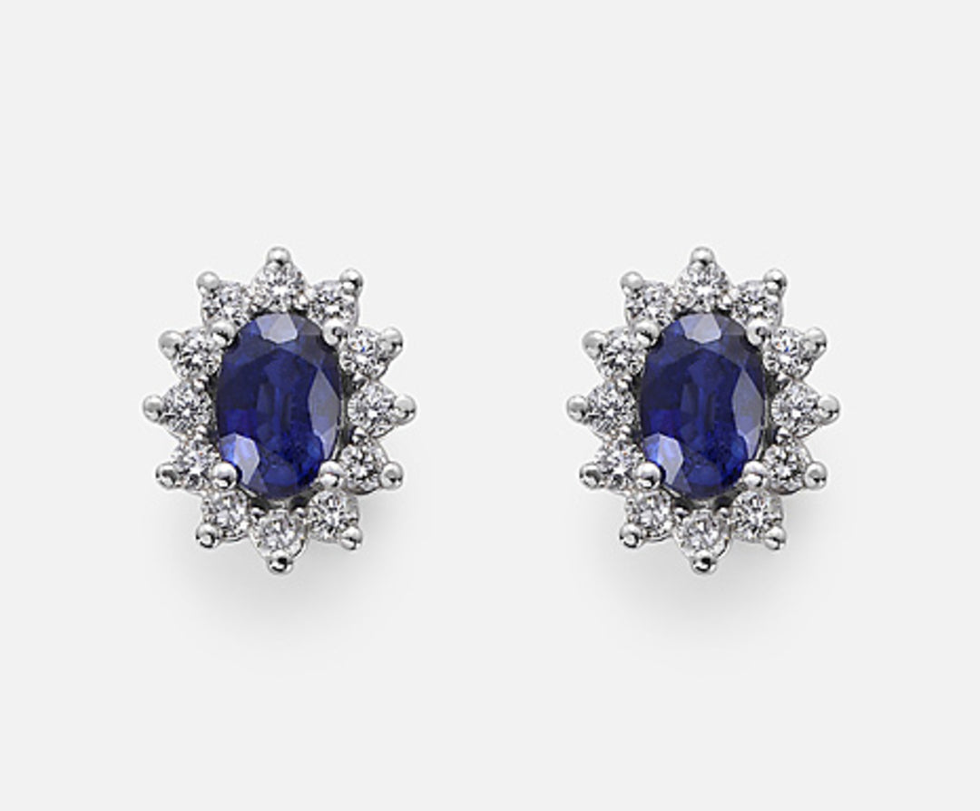 Mikiko oder 9k ovaler Saphir 6x4 ct.0,80 Durchm. 0,46 ct MO5030R4ZFD