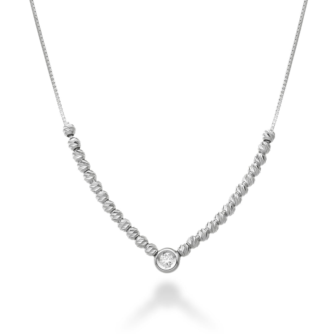 Mikiko cl 18k ct.0,03 - gespiegeld - witgoud MD5038O4BR003