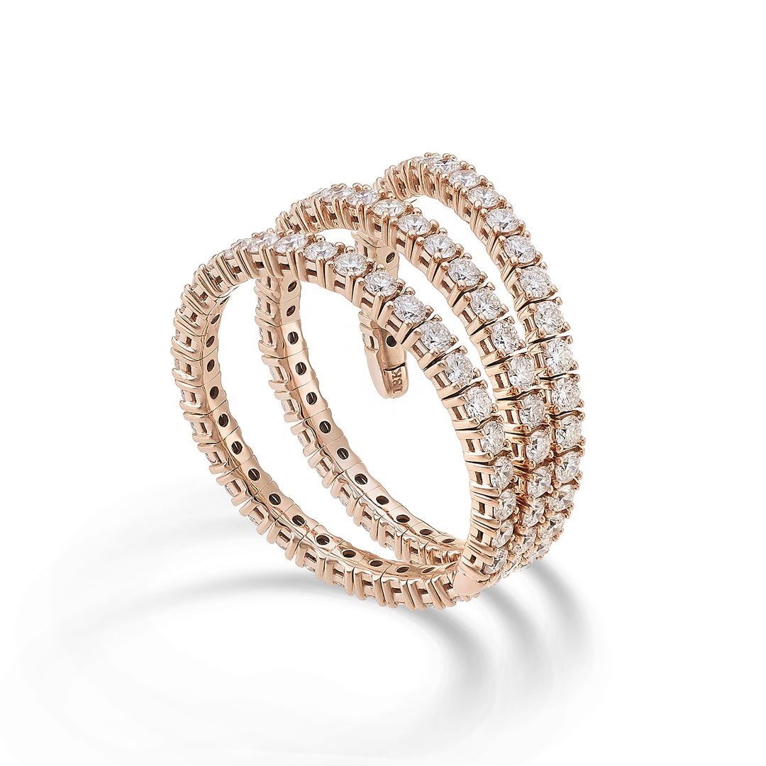 Golay un girodito flex 18k 3 tours diam. Or rose 1,51 ct GAFLEX002DIO3