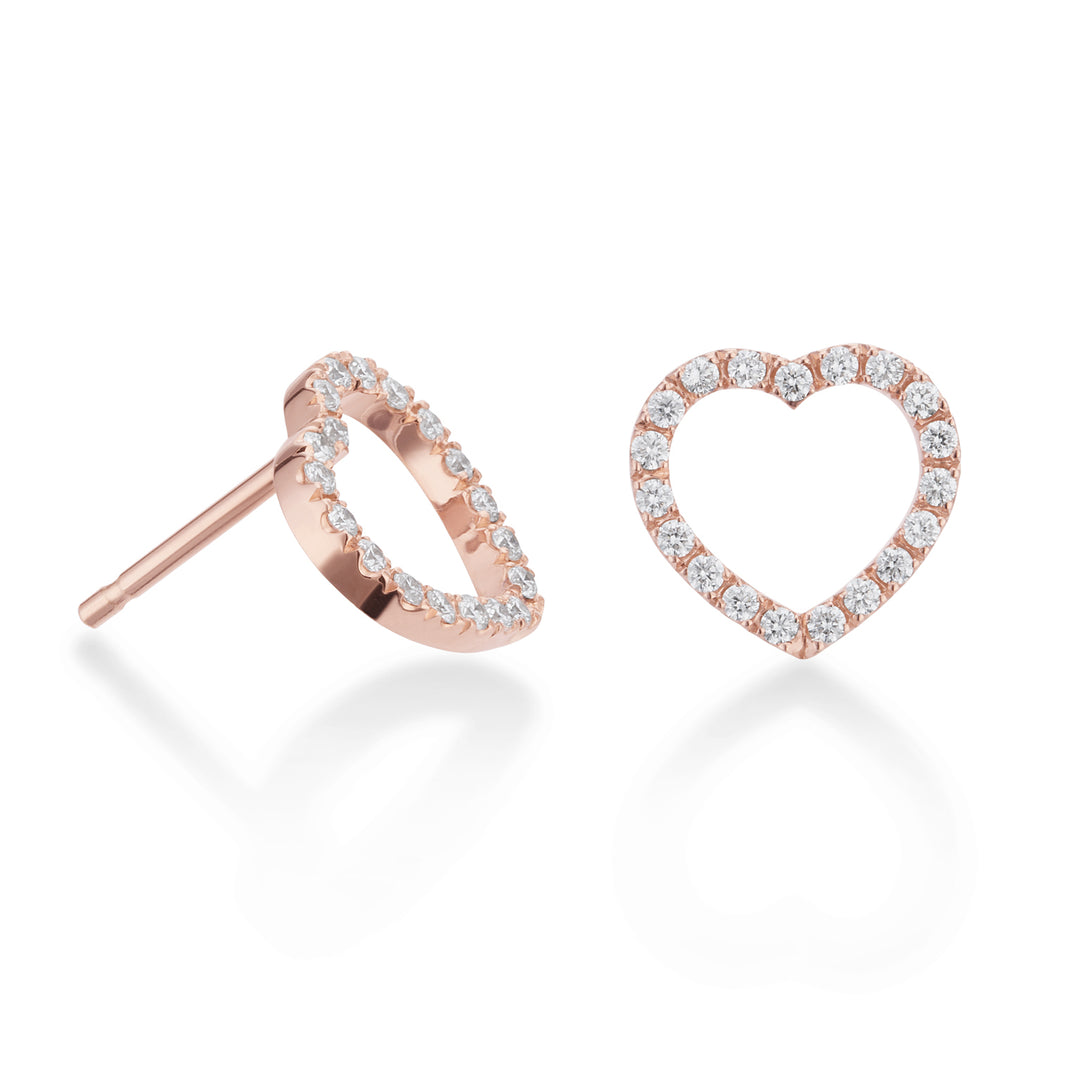 Golay amami middelgrote hartoorbellen met diamanten OFCU004DI-22137110064