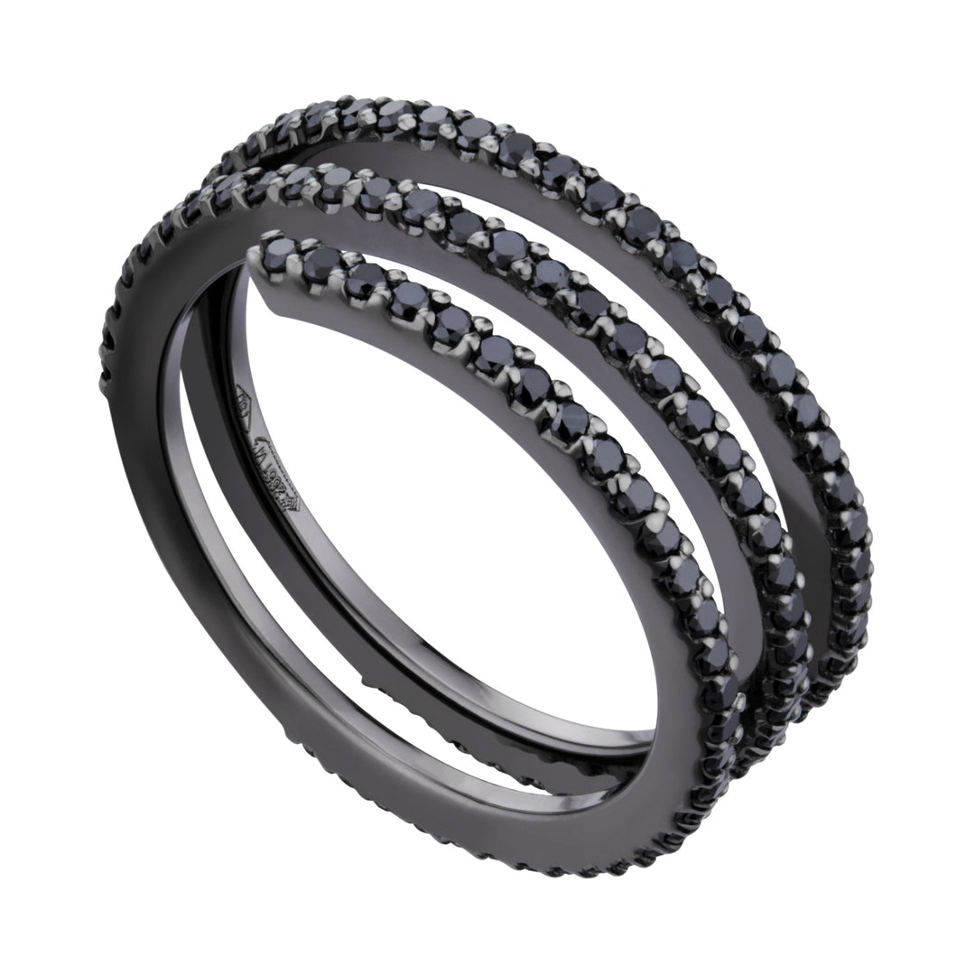 Nihama un girodito 18 carats 3 rangs diam noir ct. 0,85 NAET071BK1O8