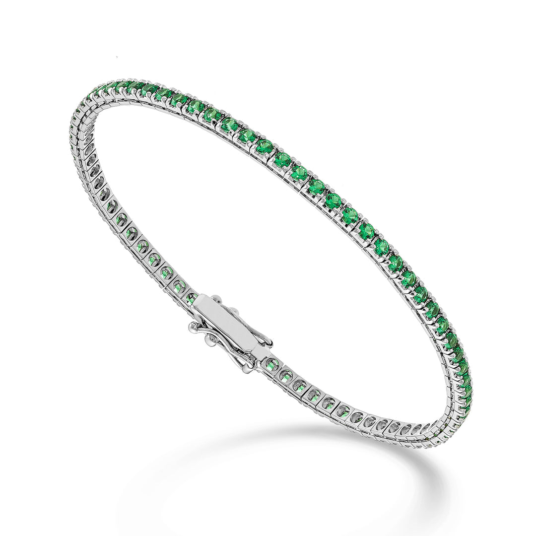 X-Diamond br tennis 18k émeraudes ct.2,53 cm.17,5 - 70 réglages LXDBTQ250SMRO4