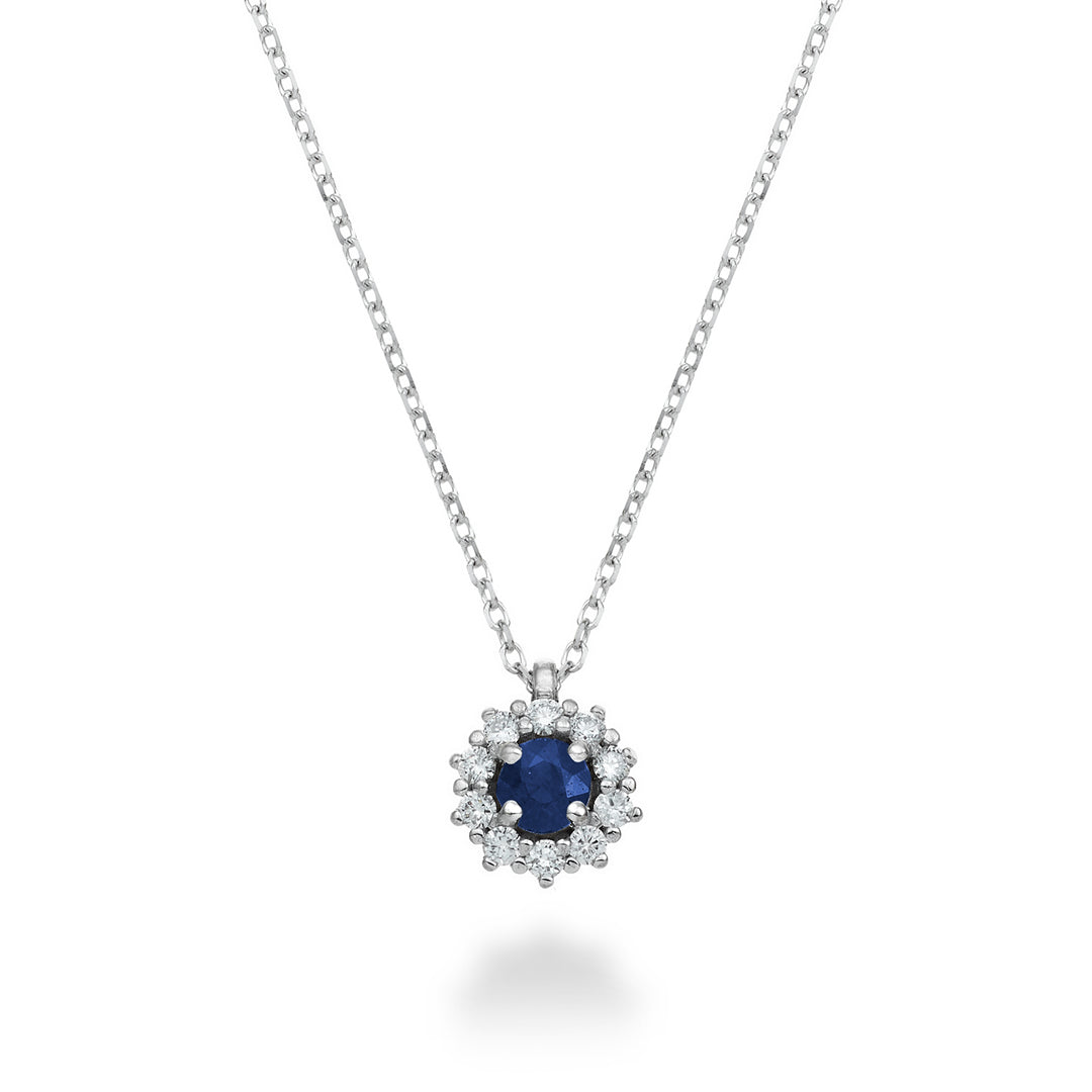 Nihama cl 18k saffier nr. 0,12 ct diam. 0,07 ct maat 2 ND5085O4ZFN012
