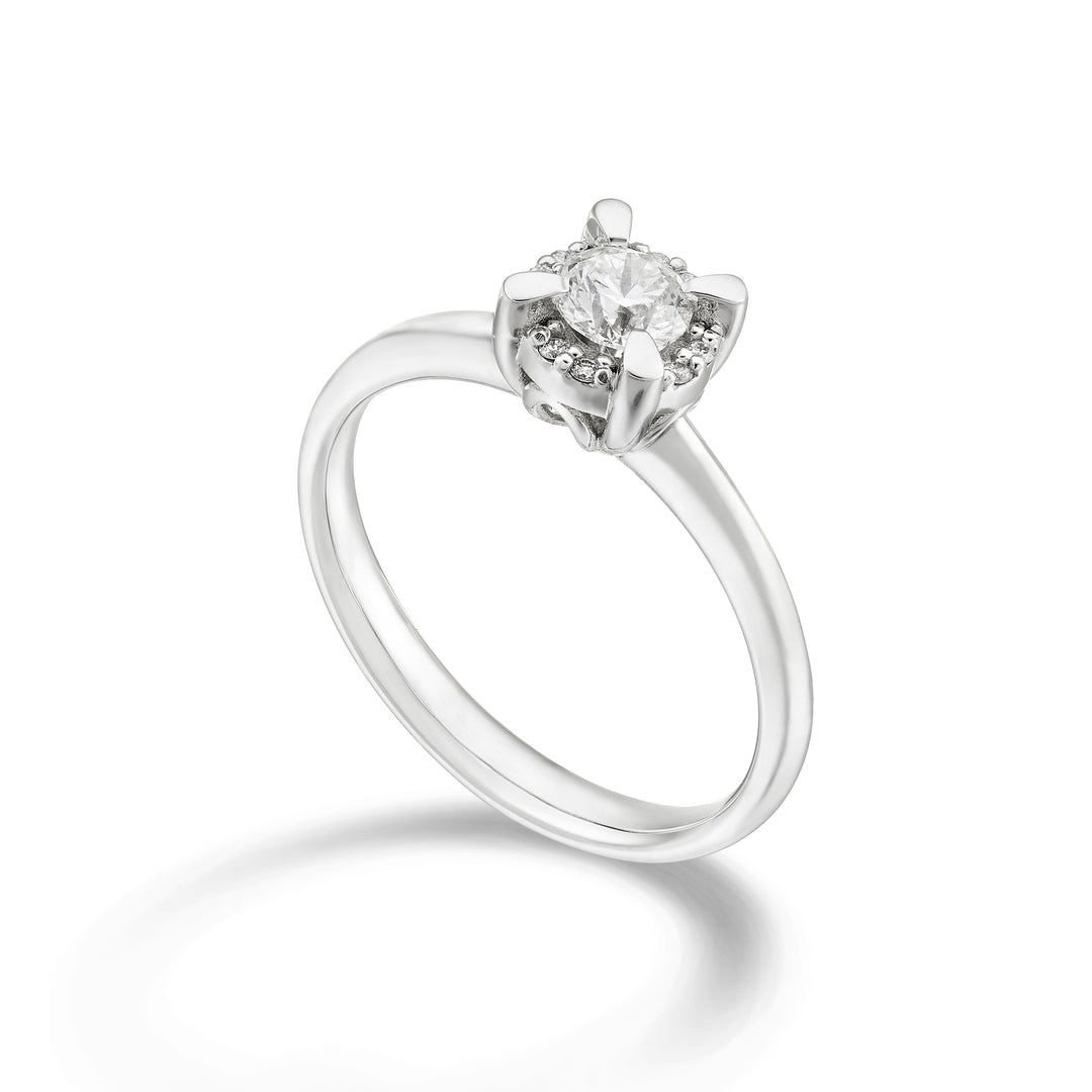World Diamond Group solitaire ring diam tussen tanden, cen. 0,08 ct ASLC421DI08-24128110038