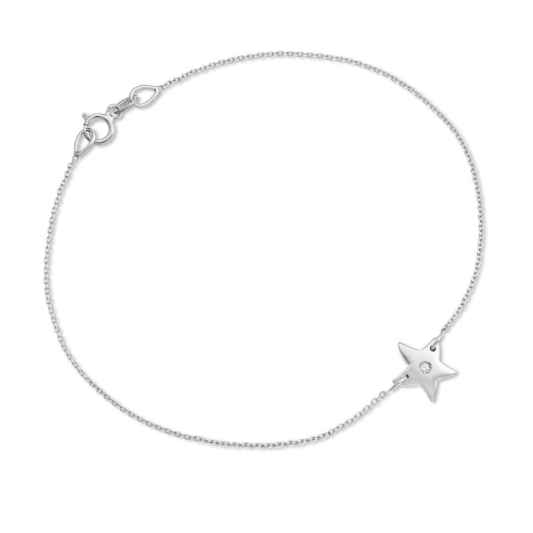 Mikiko br 18k zeester 0,01 ct witgoud MB5050O4BR001