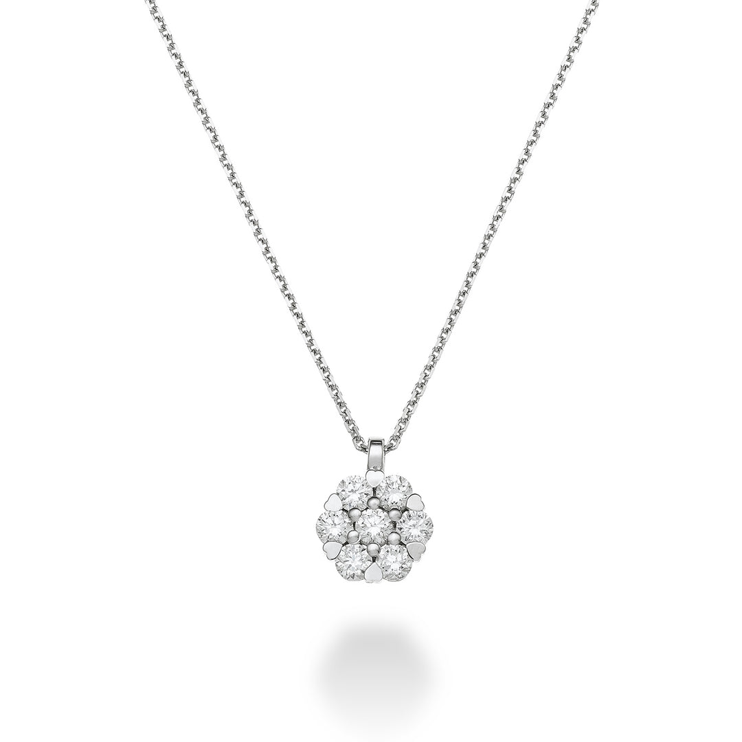 Collier pendentif battement de coeur World Diamond Group 7 pierres total ct. 0,28 GM001D030-23018110108