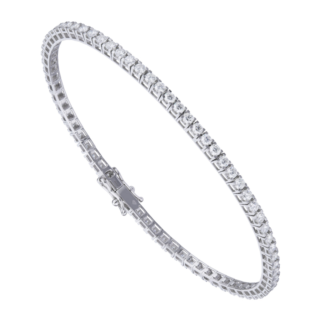 World Diamond Group Tennisarmband mit quadratischer Lünette cm. 17,5 ct. 2,40 BTQ110DI8-21364110003