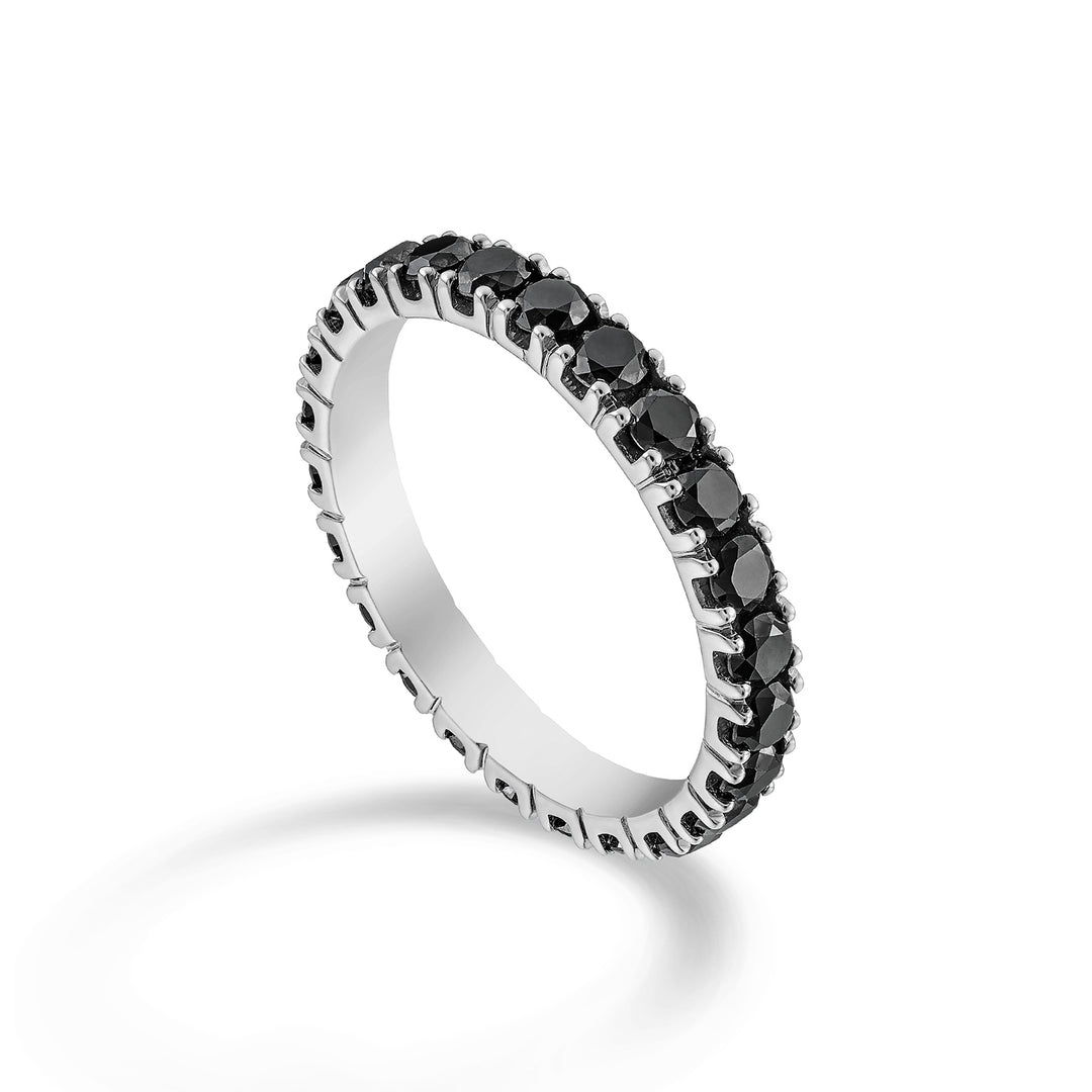Golay vingerring d. zwart ct 3,00 witgoud maat 21 AETL022BK200B-21-23164110085
