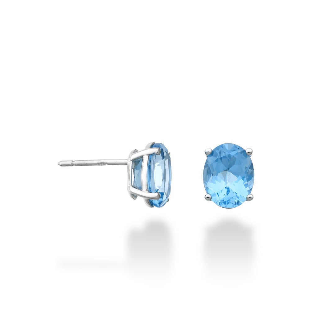 Nihama oder 18 Karat ovaler Blautopas 9x7 ct.4,20 NO5123O4TPAZ