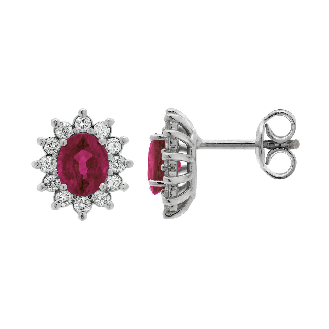 Golay 5x6 oval ruby earrings and diamonds OCL019WDIRU-22158110177