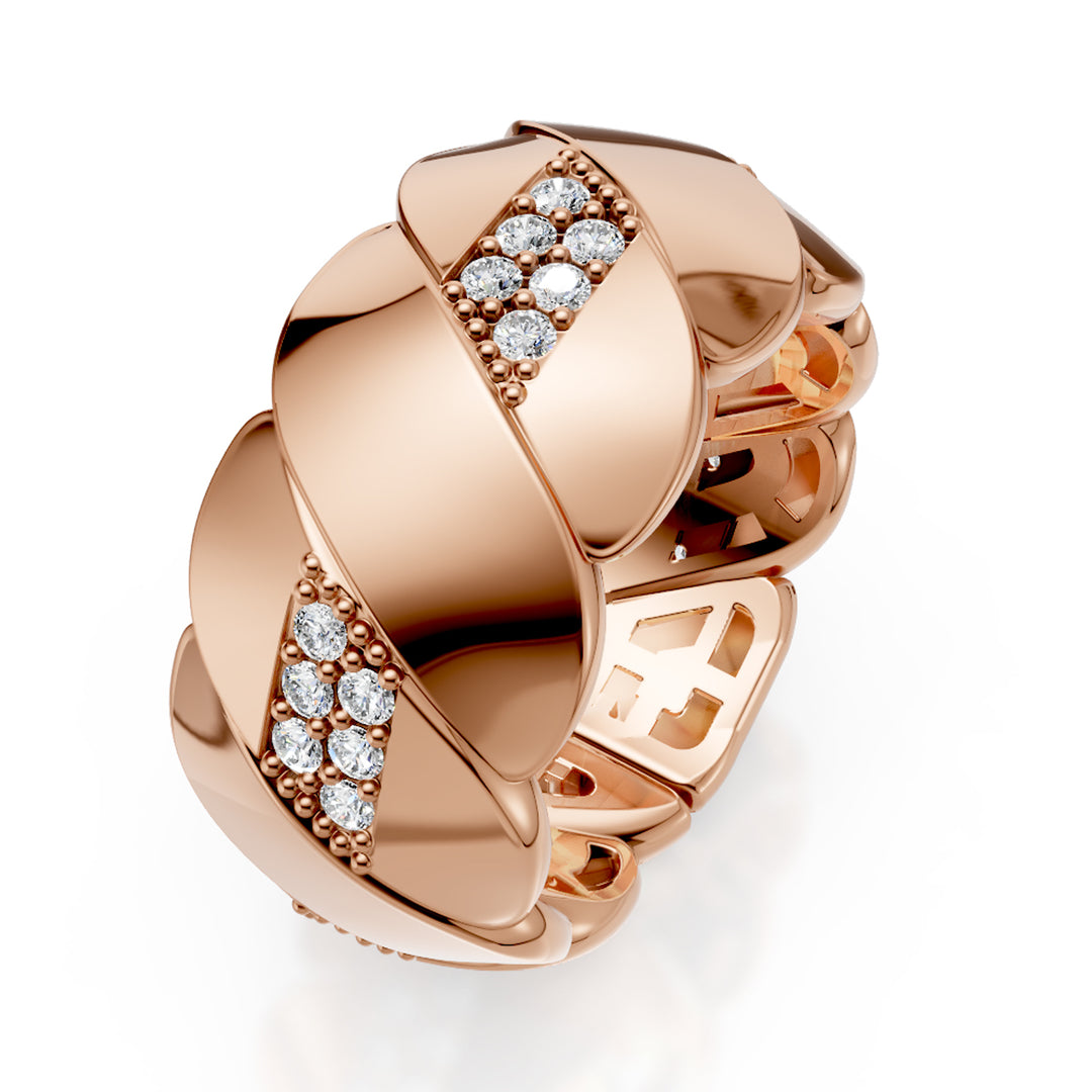 Bague swing Golay avec éléments mobiles diamants AD003DIR2A-24036110091