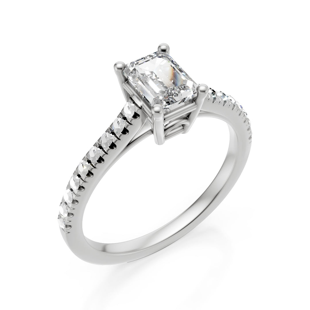 Nihama een 18kt achthoekig solitaire lab g.d. ct. 0,66 cent. 0,50, stuurpen 0,16 NXD00AN021O4BI066