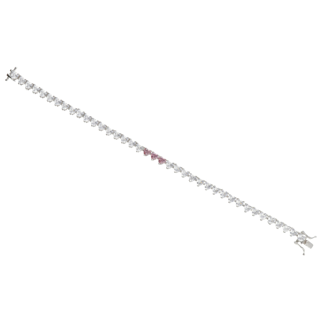 Nihama br ag925 gemme swarovski blanc et rose NB7440A4ROSA000