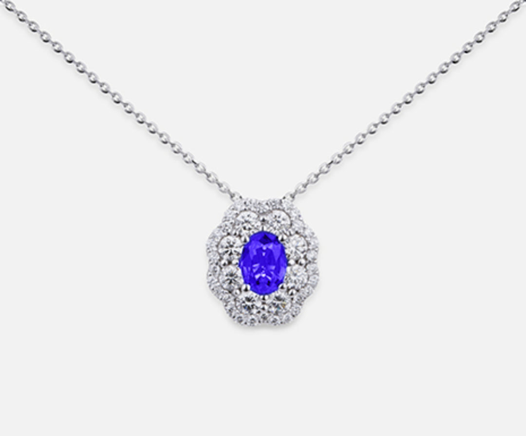 Nihama cl 18k tanzaniet n. ovaal 6x4 ct.0,38 dia ct.0,63 ND5057O4TZN