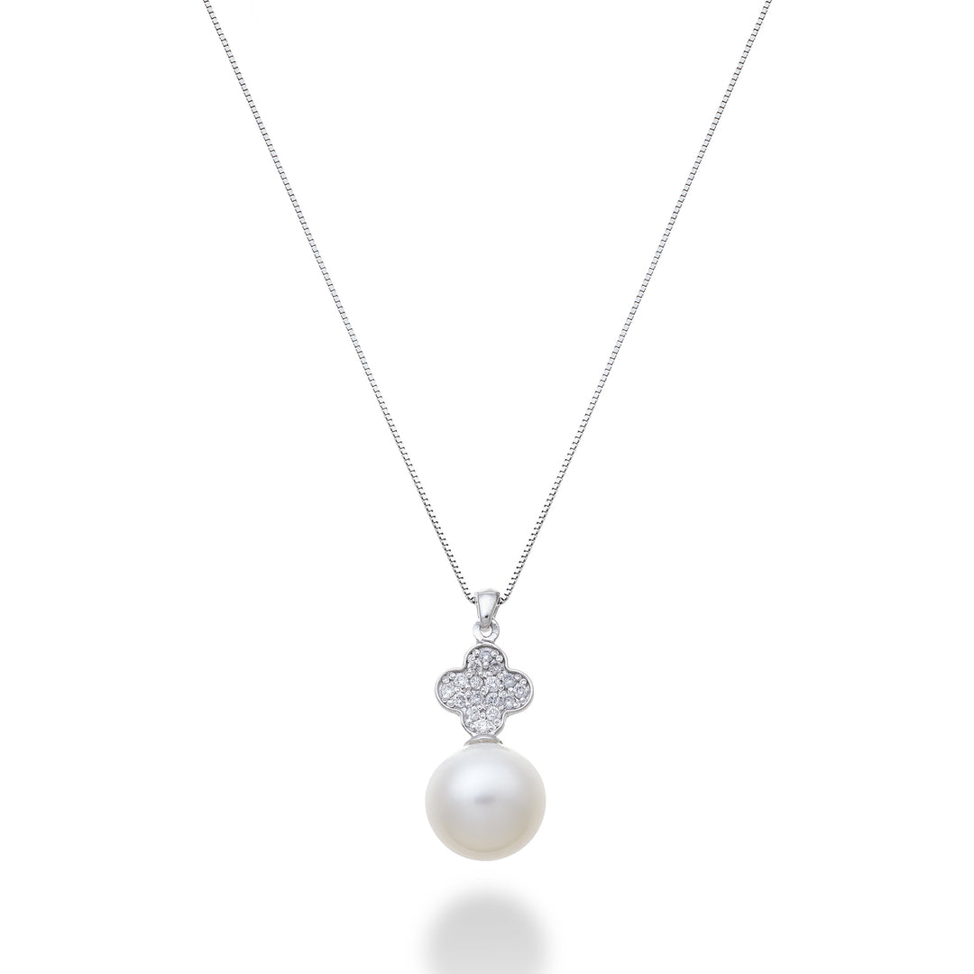 Nihama cl 18k klavertje vier fw 8/8,5 ct.0,06 ND1092O4FABI080