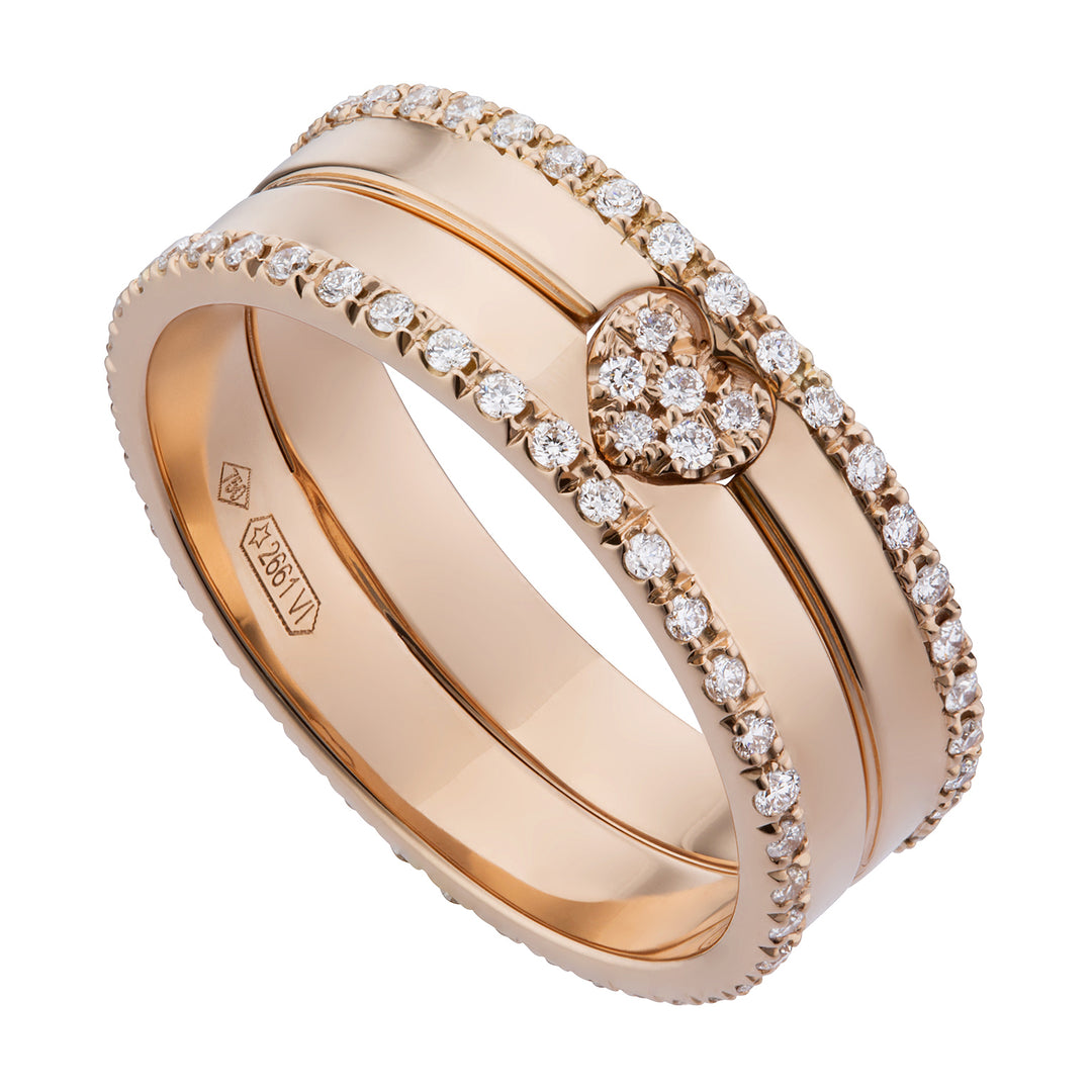 Golay-Ring „Love Me“, Herzband, Diamanten insgesamt ct. 0,46 AFC006DI-19010110016