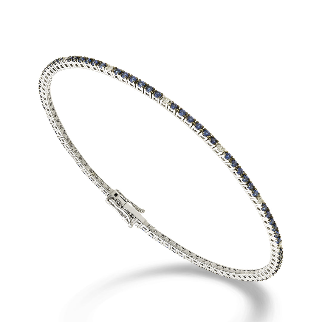 Golay br tennis 18k sapphires 1.05 ct diamonds 0.13 ct 17.2 cm - 94 settings GBTF0011ZBRDIO4