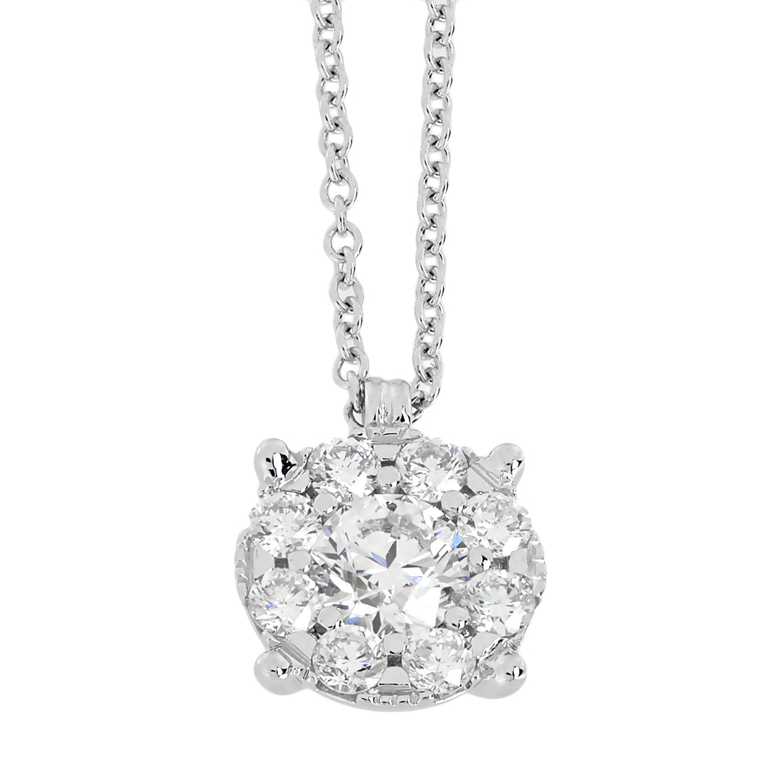 Golay ronde ketting met centrale 0,40 ct en omtrek GGICE05-24018110065