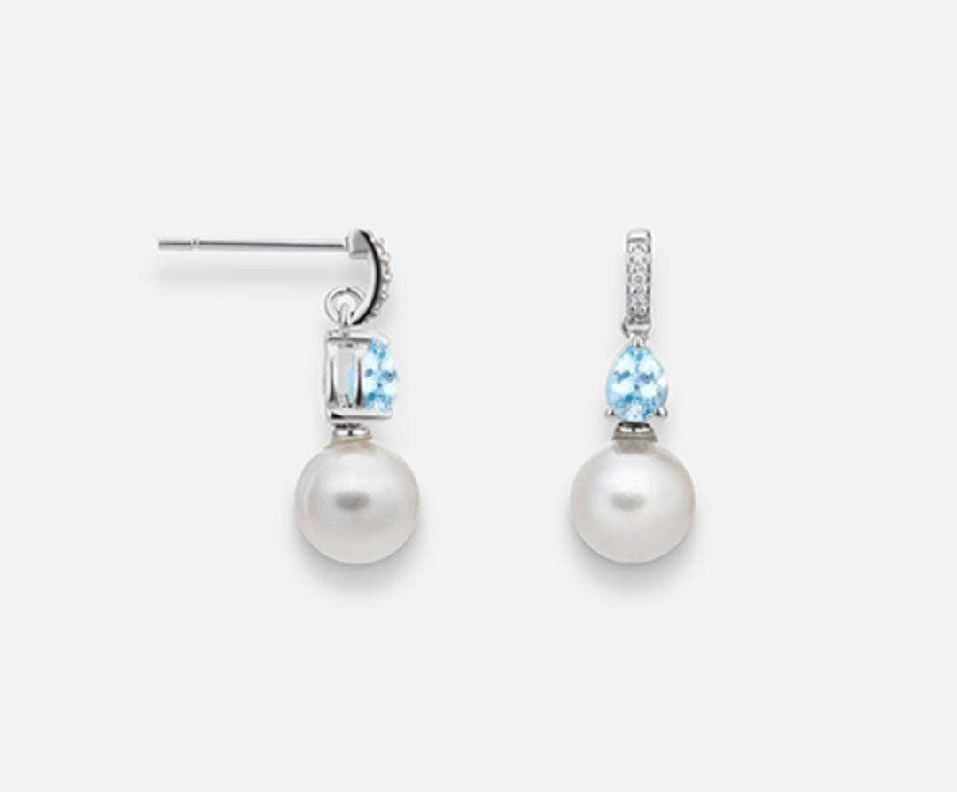 Nihama oder 18k fw 6,5/7 Aquamarin Tropfen 4x3 ct.0,26 dia ct.0,02 NO1524O4FABI065-AM