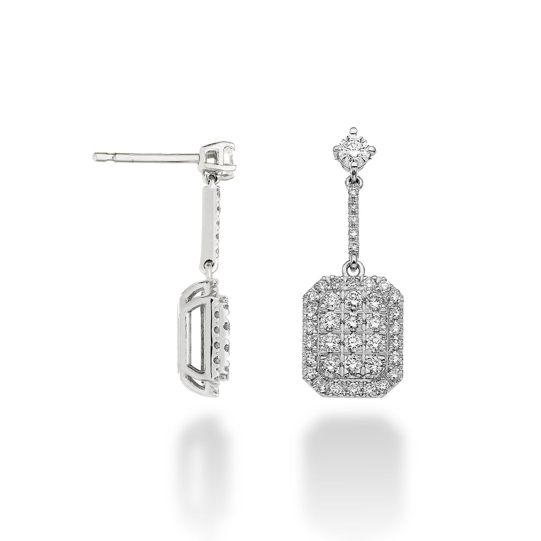 Golay multi-stone earrings octagonal shape and bar OMPC001DI-23081110016