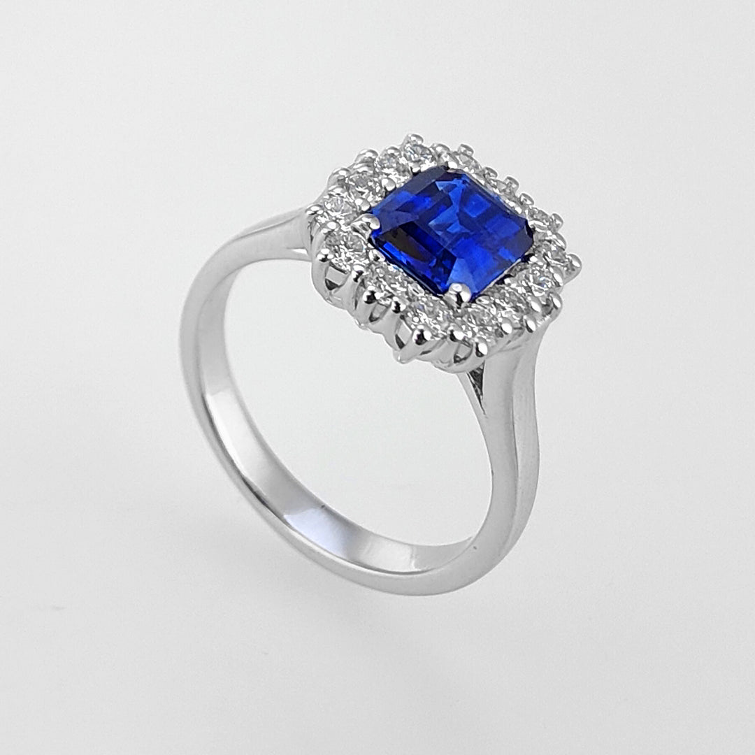 Golay oct. sapphire ring 7x6 and diam., smooth shank ACL077DIZB76-23347110115