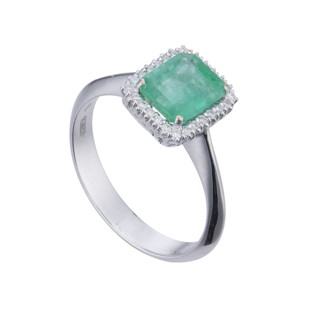 Golay-Ring mit Diamanten und Smaragden APU447DISM-20357110017