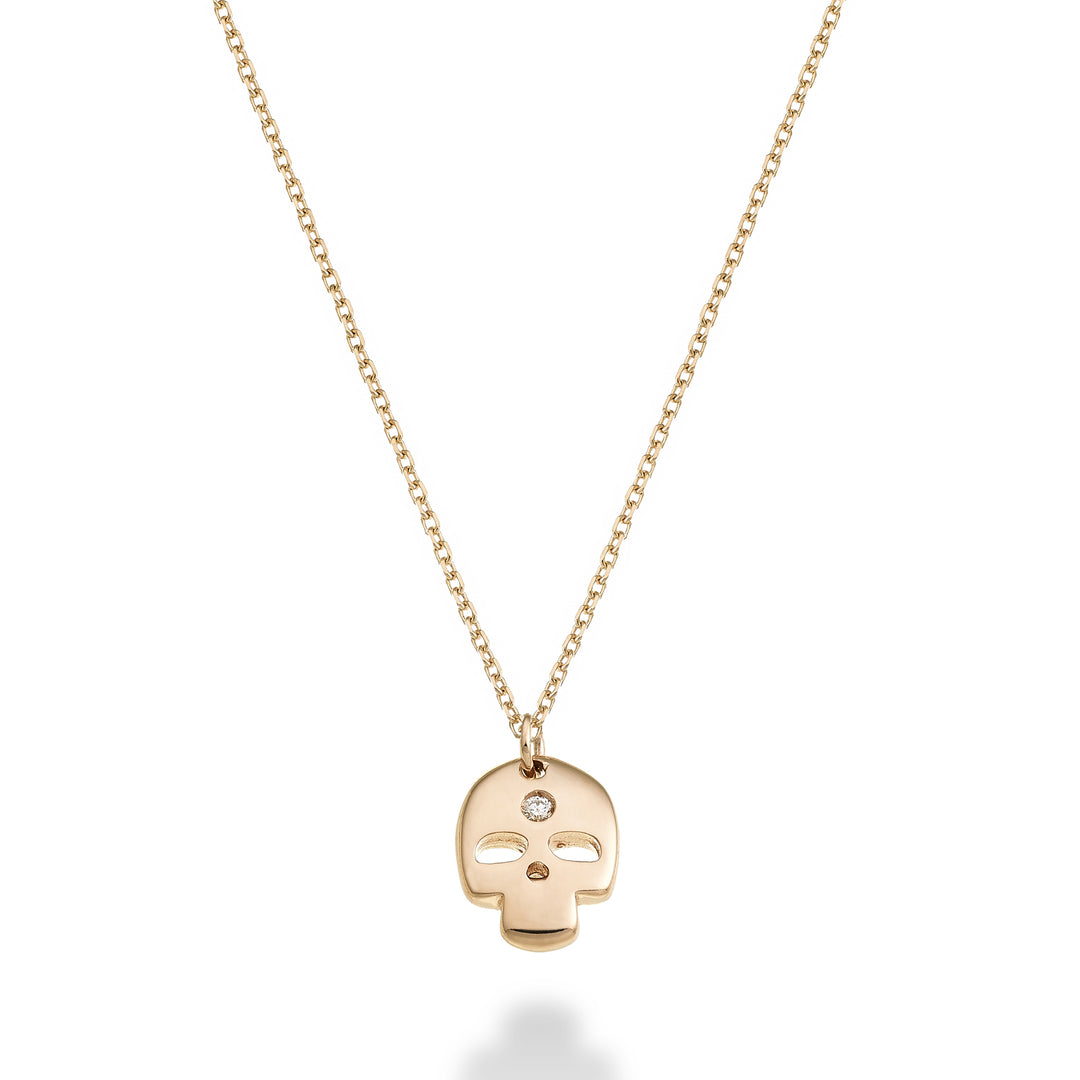 Nihama cl 18k skull 0.01 ct rose gold ND5135O3BR001