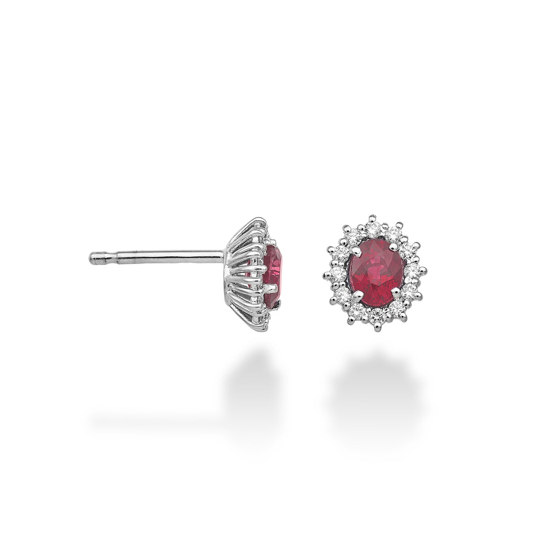 Mikiko ou rubis 9k n. ovale 5x4 ct.0,80 diam. 0,20 ctMO5104R4RBN