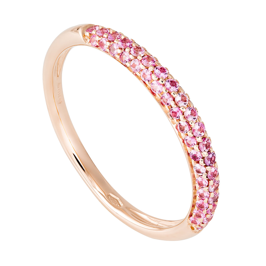Golay-Eternity-Ring, 1/2-Turn-Pavé, rosa Saphire 0,36 ct AFMG007ZP-18333000034