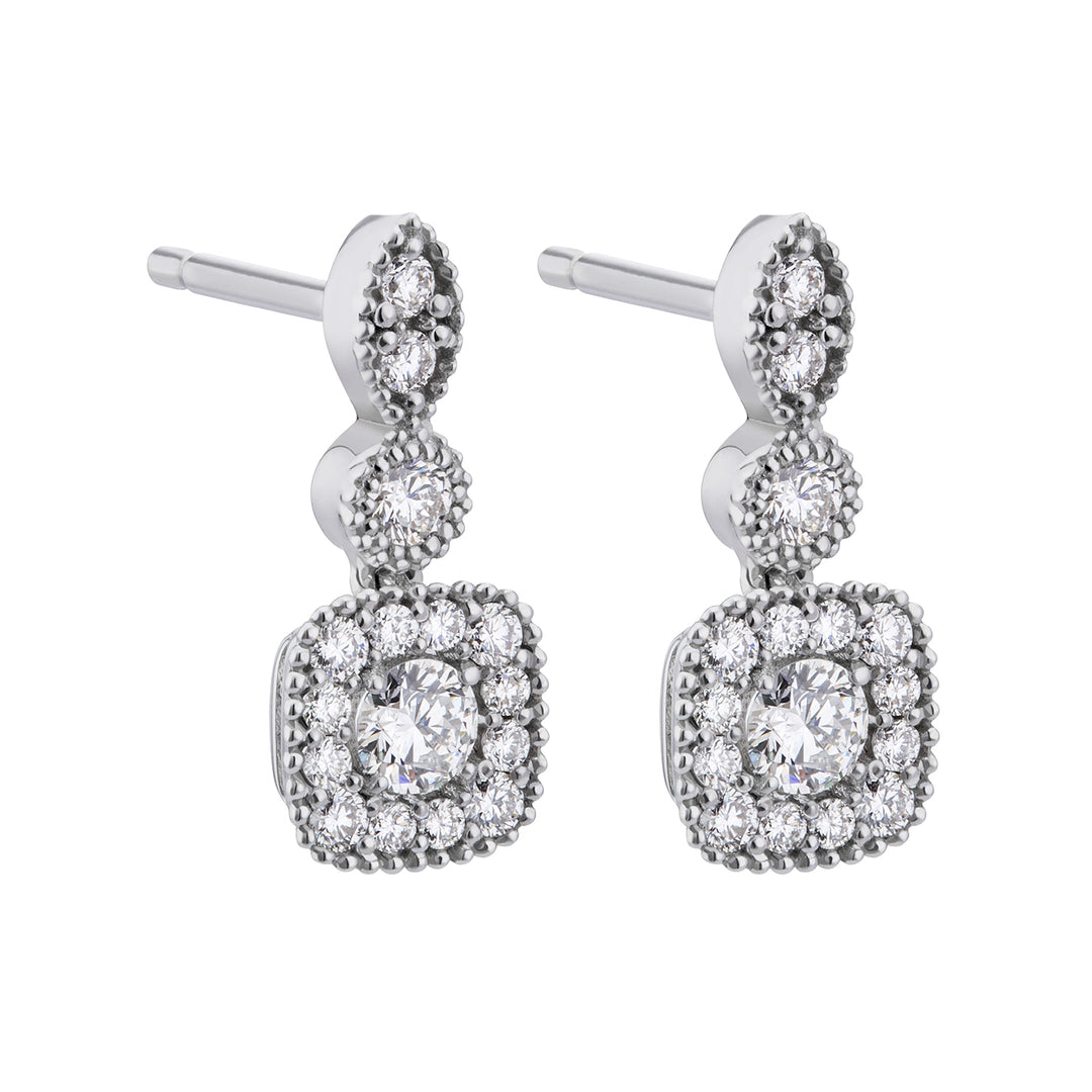 World Diamond Group central jasmine pendant earrings with outline OCT026DI3-19025110203