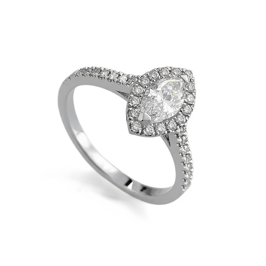 Golay-Ring mit zentraler Marquise 0,50 ct und Diamanten ASLMQ001DI2-22271110081