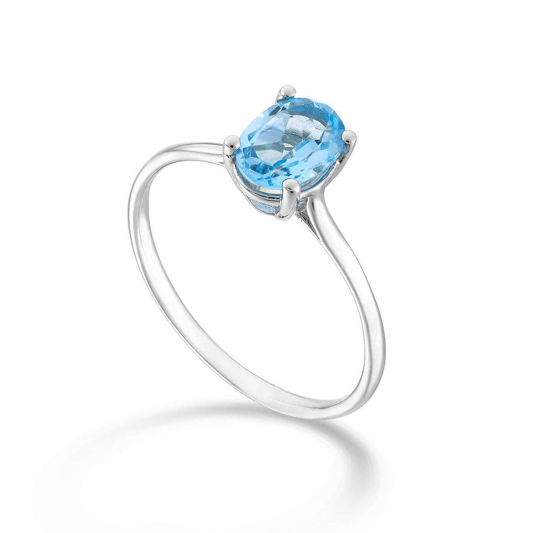 Mikiko een 18k ovale Zwitserse topaas 7x5 ct.1,10 MA5171O4TPAZ