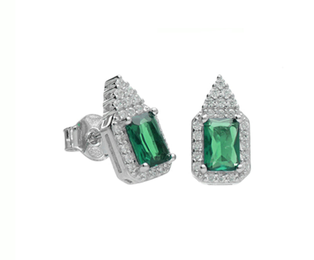 Mikiko ou ag925 gemme swarovski blanc et vert MO7597A4VERDE00