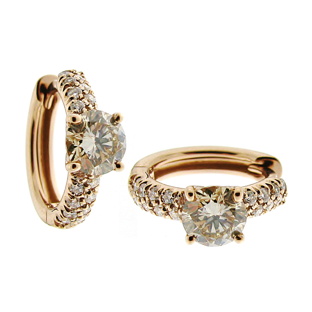 Golay earrings pave diam + brown OFP2115DIBW-13050110007