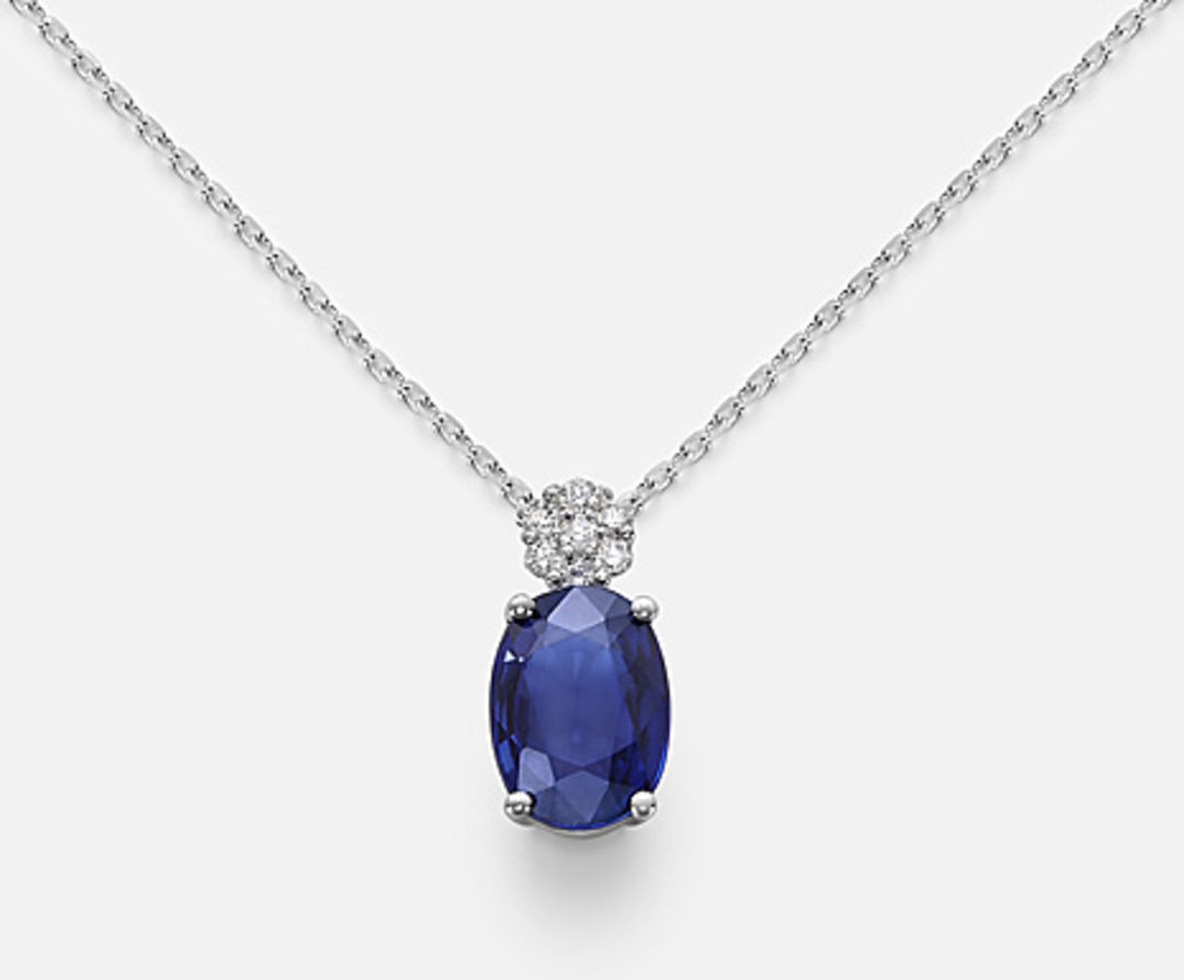 Mikiko cl 18k ovale saffier 7x5 ct.0,80 diam. 0,05 ct MD5025O4ZFD