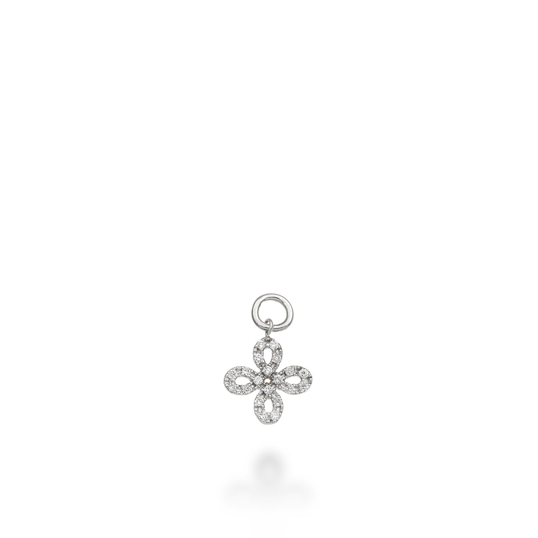 Breloque croix World Diamond Group 18 carats ct.0,11 g vs or blanc GCH411DIO4