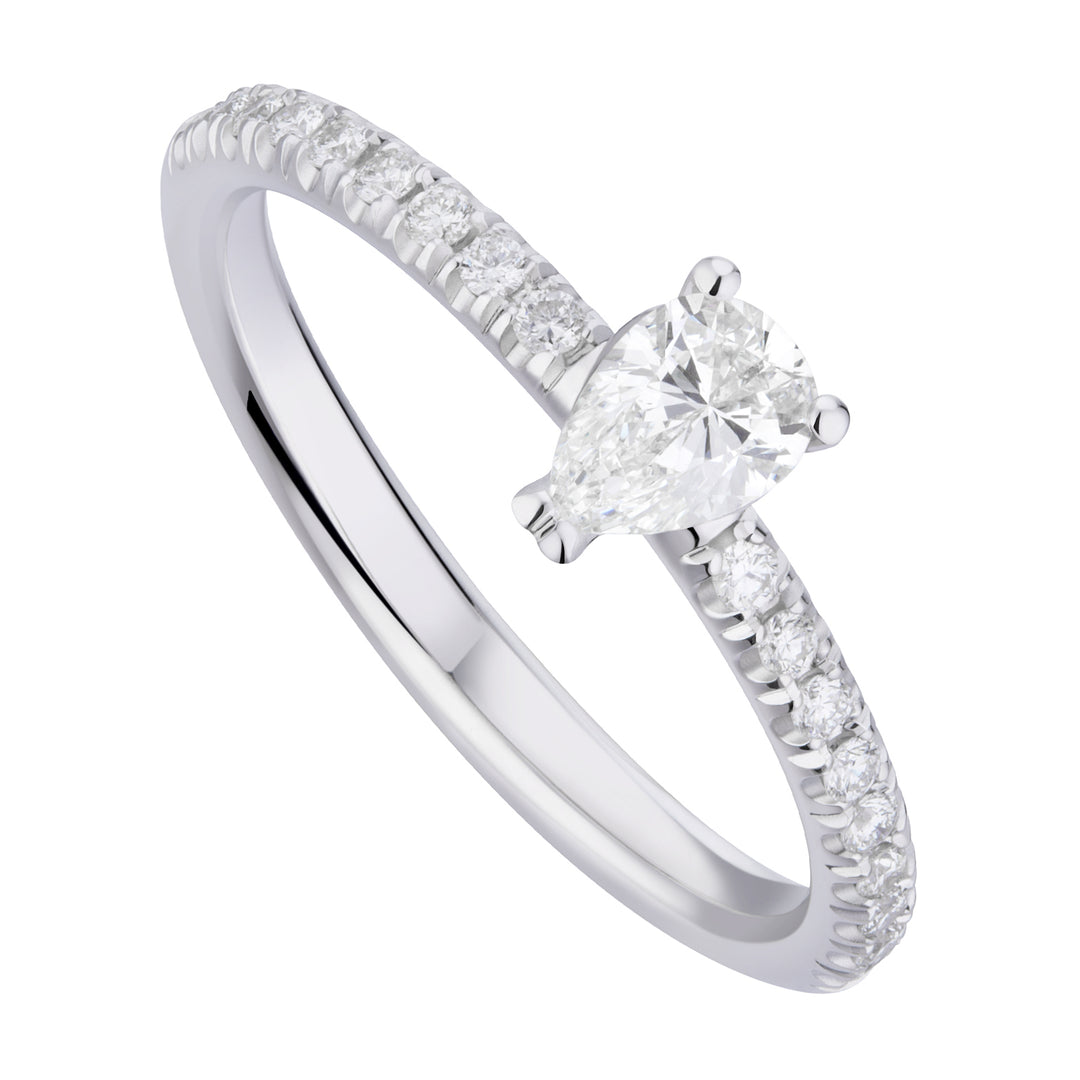 World Diamond Group solitaire ring with drop center and recessed shank AGOC016DI20-19238110015
