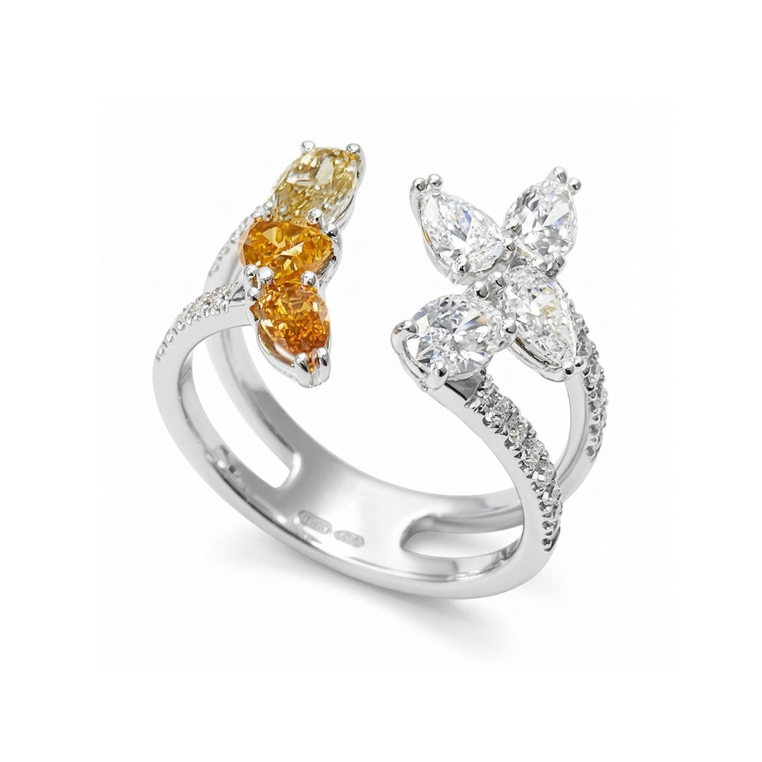 Golay diamanten bandring gemengde vormen wit/fancy AFS845DFYB-26070110217