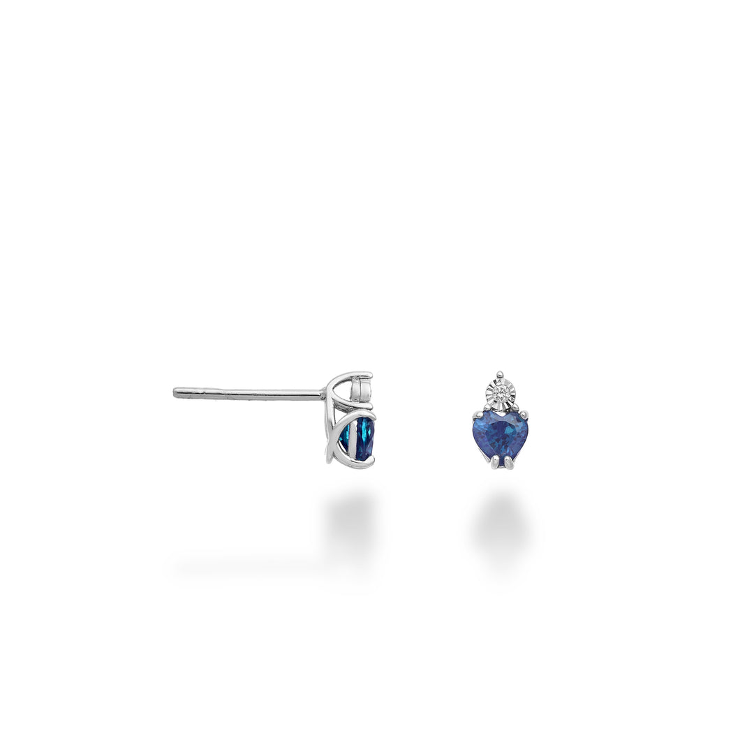 Hart van Nihama of 18k saffier 4x4 met diamant NO5179O4ZFR